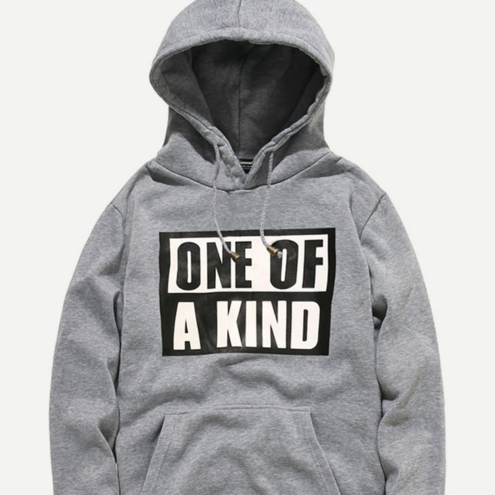 Letter print hooded sweatshirt